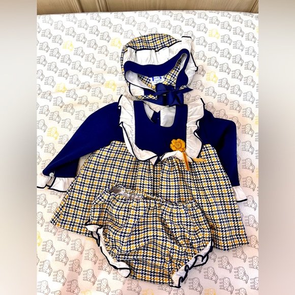 Girls gold and blue outfit - Picture 2 of 3